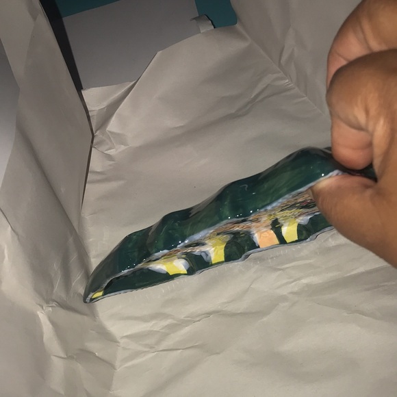 NWT Anthropologie Nathalie Lete Christmas Tree Dessert Plate - Picture 8 of 8